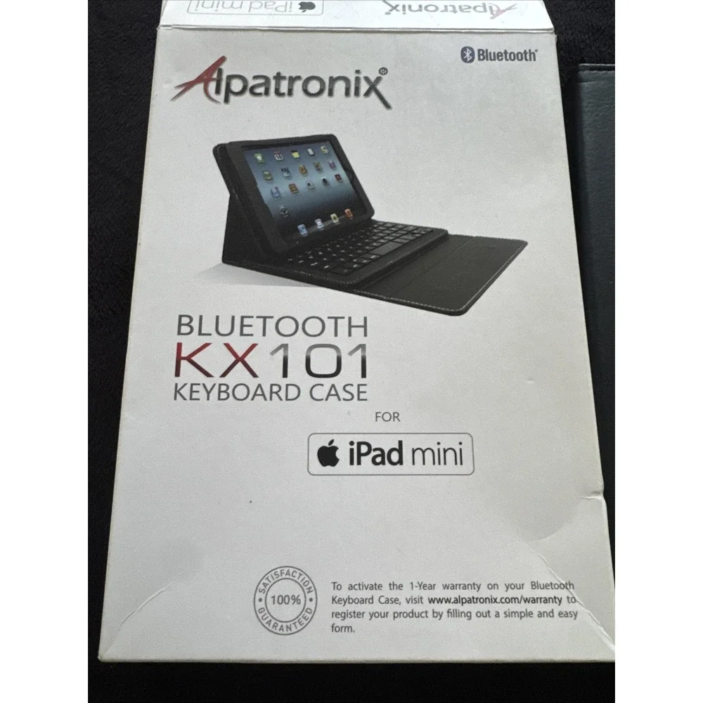 Alpatronix Kx101 - iPad Mini Case W/Keyboard‎ Black Leather Cover - Bluetooth